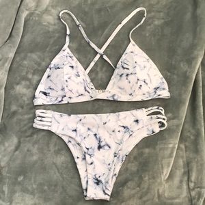 Marble print bikini